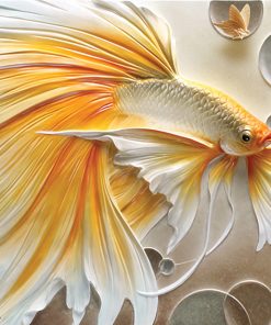 Tranh Dán Tường Cá 3D